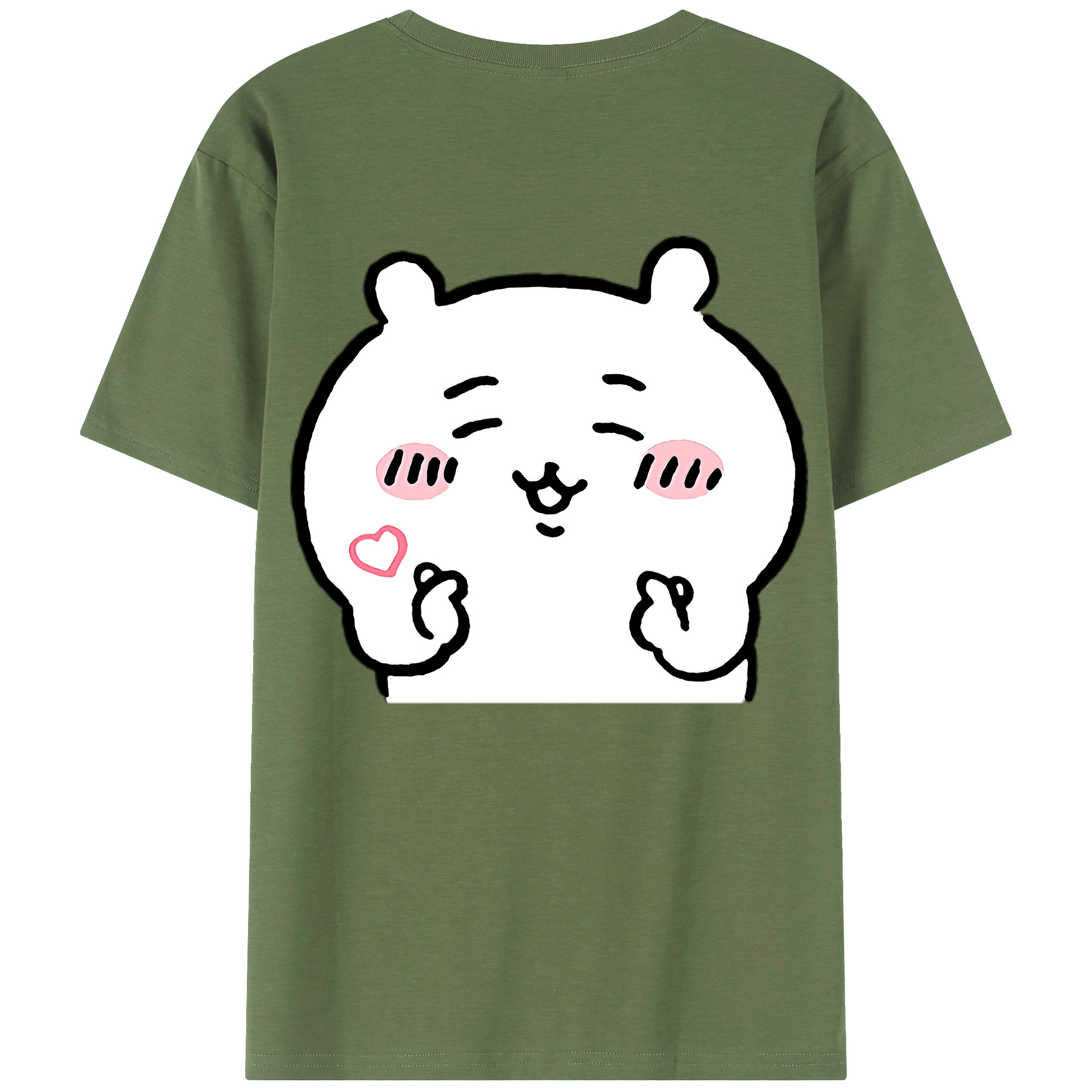 （画像用） ちいかわ ちいかわ Chii-kawa chiikawa 綿100％ メンズ半袖Tシャツ（バックプリント） 通気性